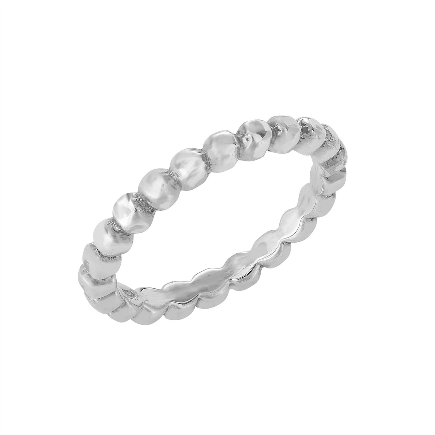 
                  
                    Sterling Silver Simple Ball Band Minimalist Stackable Ring
                  
                