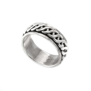 
                  
                    Sterling Silver Chunky Celtic Knot Braided Spinner Ring Fidget Design
                  
                