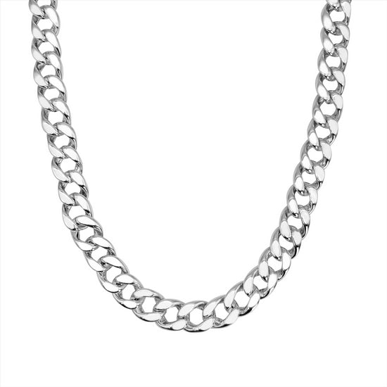 Sterling Silver Electroform Light Chunky Classic Cuban Chain Necklace