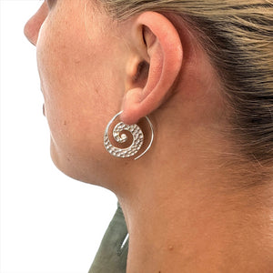 
                  
                    Karen Hill Tribe Silver Hammered Spiral Threader Earrings
                  
                