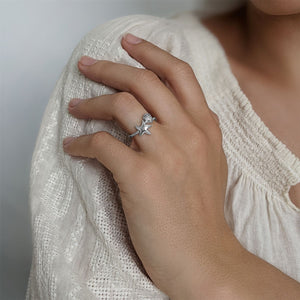 
                  
                    Sterling Silver Starfish Scallop Seashell Ring Ocean Stacking Thin Band
                  
                