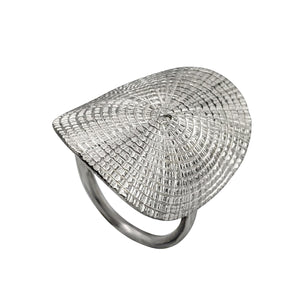 
                  
                    Karen Hill Tribe Silver Wide Textured Disc Spiral Adjustable Ring
                  
                