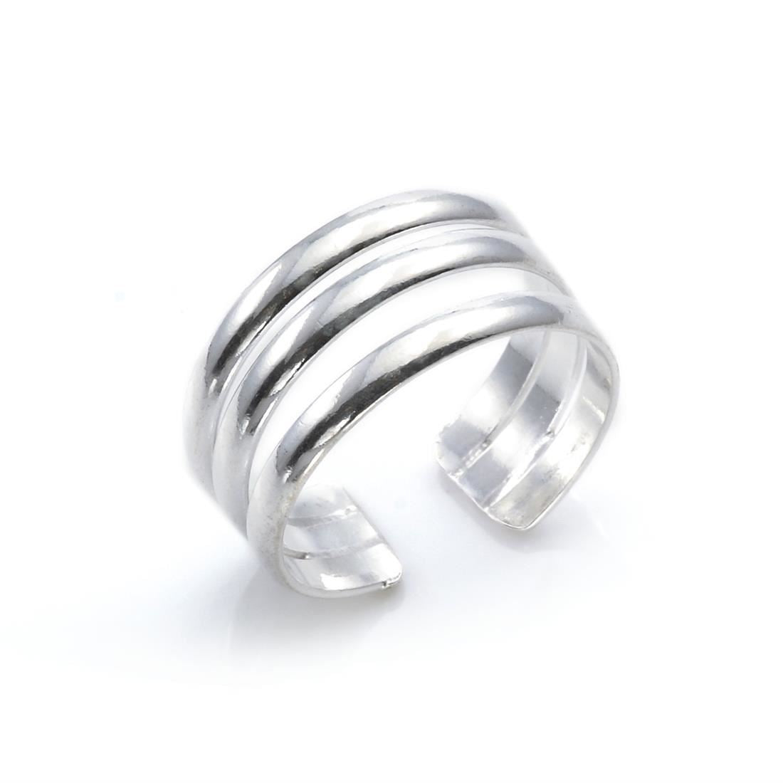 
                  
                    Sterling Silver Triple Multi Band Adjustable Midi Pinky Toe Ring
                  
                