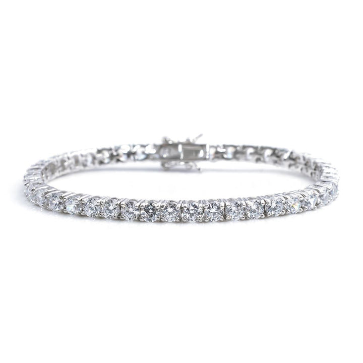 Sterling Silver 4 mm Cubic Zirconia Tennis Bracelet - Silverly