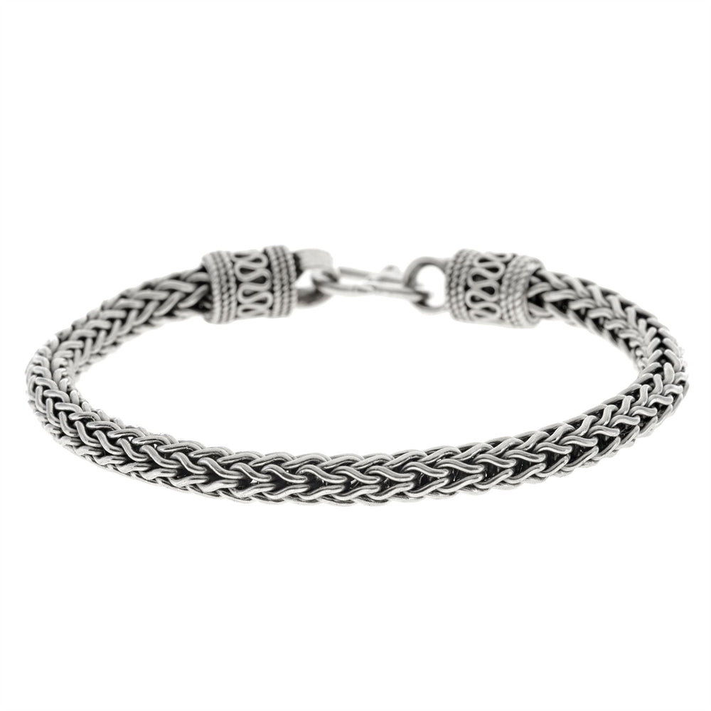 
                  
                    Sterling Silver Chunky Bracelet 5 mm Thick Balinese Foxtail Chain
                  
                