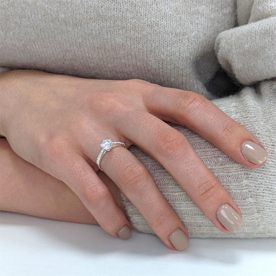
                    
                      Sterling Silver Solitaire Classic CZ Brilliant Round Cut Ring - Silverly
                    
                  