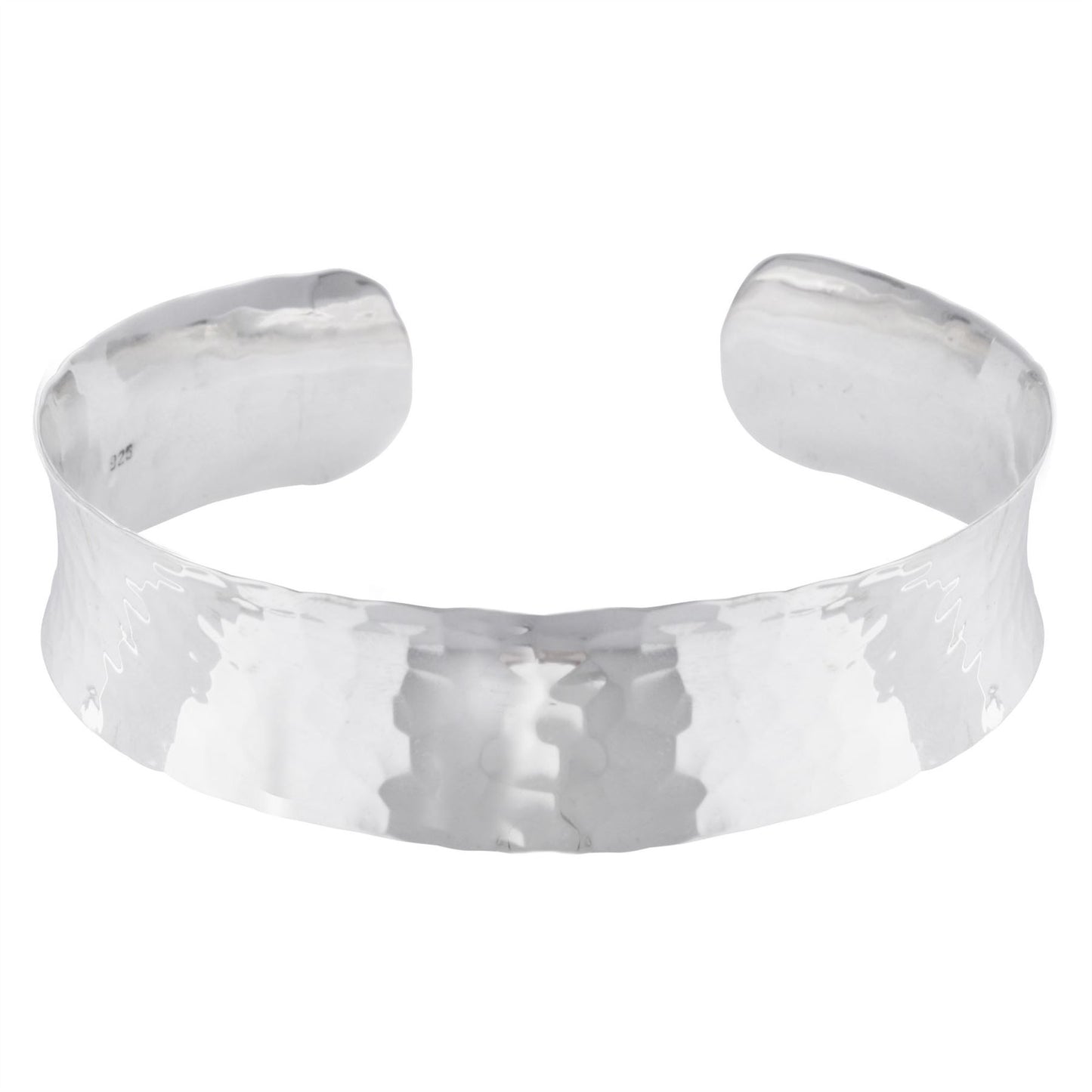 Hammered Silver Bangle – JewelryLush
