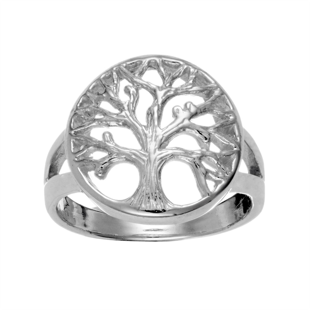 
                  
                    Sterling Silver Tree of Life Ring Hollow-Out Celtic Signet Style
                  
                