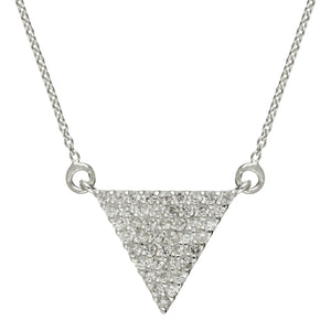 
                  
                    Sterling Silver Triangle Cubic Zirconia Necklace - Silverly
                  
                