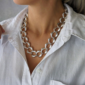 
                  
                    Sterling Silver Electroform Light Chunky Twisted Curb Chain Necklace
                  
                