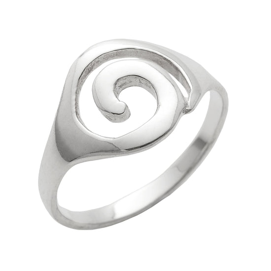 
                    
                      Sterling Silver Simple Open Circular Swirl Ring - Silverly
                    
                  