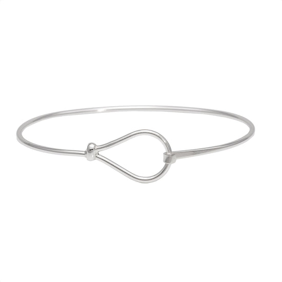 Sterling Silver Hook Open Catch Loop Bracelet - Silverly