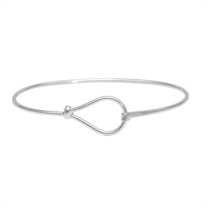 Sterling Silver Hook Open Catch Loop Bracelet - Silverly