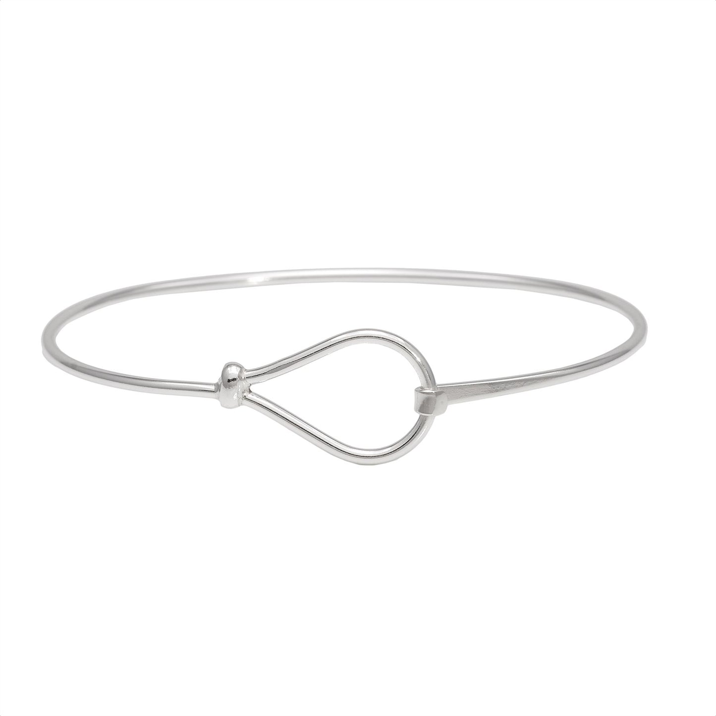 
                  
                    Sterling Silver Hook Open Catch Loop Bracelet - Silverly
                  
                