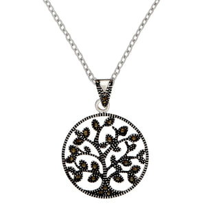 
                  
                    Sterling Silver Marcasite Tree Of Life Set - Silverly
                  
                