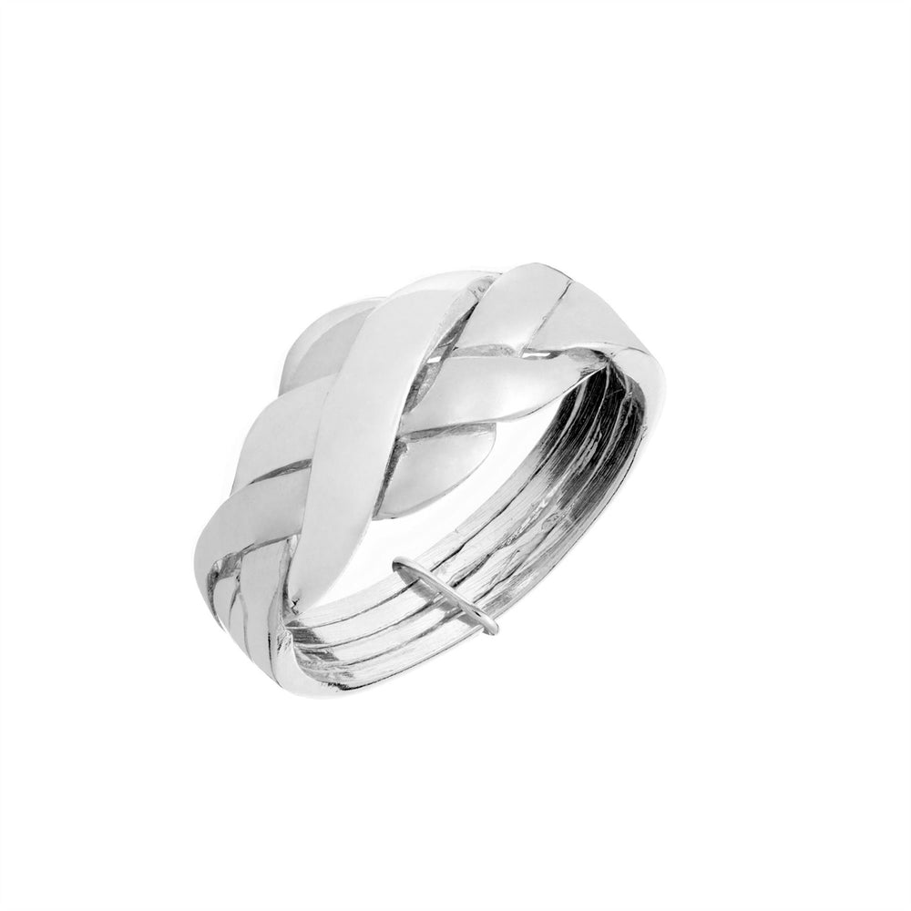 Sterling Silver Braided Puzzle Ring Turkish Wedding His and Hers