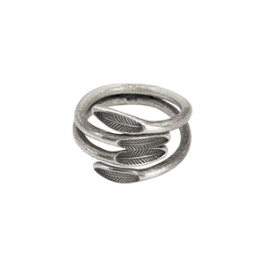 
                  
                    Karen Hill Tribe Silver Multilayer Wraparound Feather Leaf Ring
                  
                