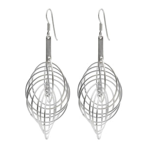 
                  
                    Sterling Silver Interlinked Rings Dangle Earrings - Silverly
                  
                