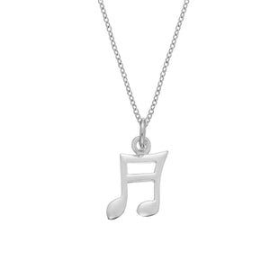 
                  
                    Sterling Silver Semiquaver Musical Note Pendant Necklace Curb Chain
                  
                