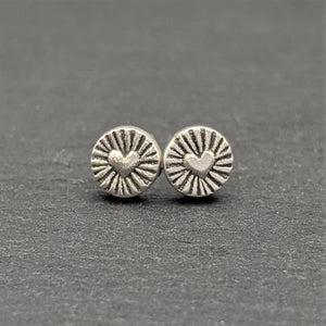 
                  
                    Karen Hill Tribe Silver Round Heart Stud Earrings Bohemian Studs
                  
                