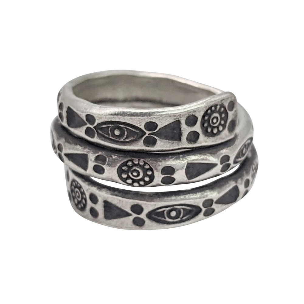 
                  
                    Hill Tribe Silver Wraparound Flower Motif Tribal Adjustable Ring
                  
                