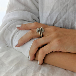 
                  
                    Karen Hill Tribe Silver Multilayer Wraparound Feather Leaf Ring
                  
                