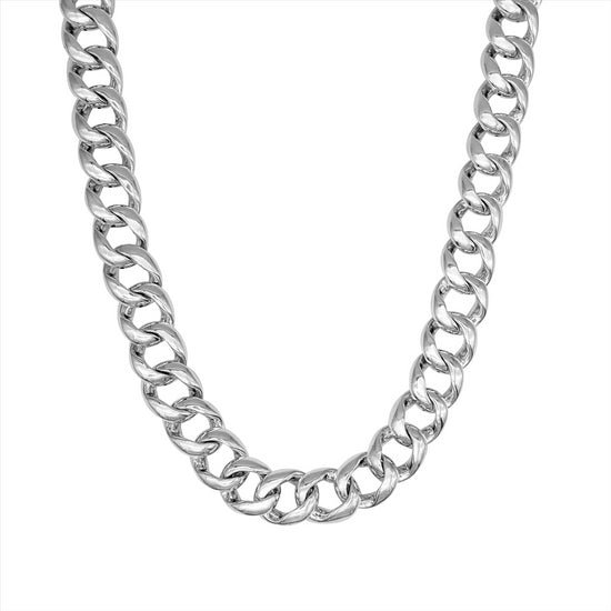 Sterling Silver Electroform Light Extra Chunky Curb Chain Necklace