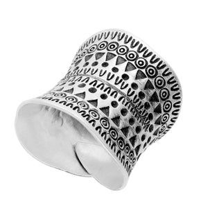 
                  
                    Karen Hill Tribe Silver Wide Wrap Tribal Motif Adjustable Ring
                  
                