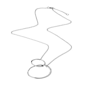 
                  
                    Sterling Silver Simple Minimalist Interlocking Circles Chain Necklace
                  
                