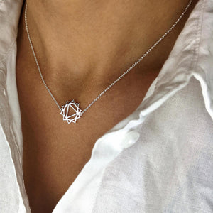 
                  
                    Sterling Silver Cut-Out Solar Plexus Chakra Pendant Chain Necklace
                  
                