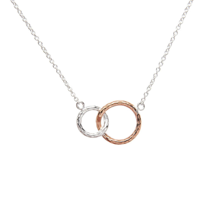 Rose Gold Plated Sterling Silver Double Circle Set - Silverly