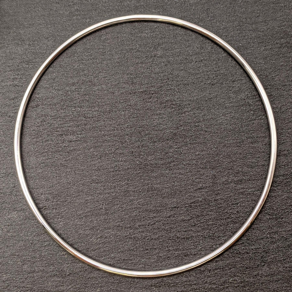 
                  
                    Sterling Silver Plain Thin Round Tube Bangle Stackable Bracelet
                  
                