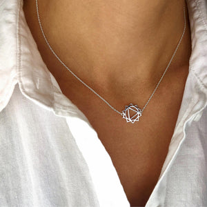 
                  
                    Sterling Silver Cut-Out Solar Plexus Chakra Pendant Chain Necklace
                  
                