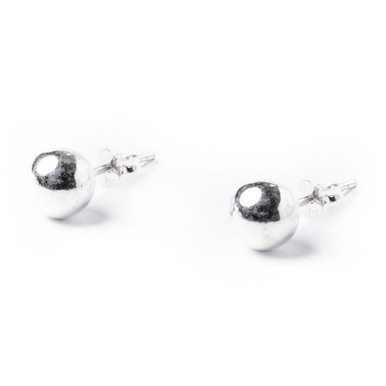 Sterling Silver 5mm Simple Ball Stud Earrings - Small Round Studs