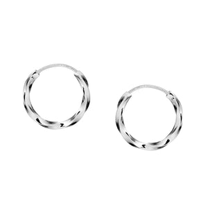 925 Sterling Silver Twisted Round Hoop Earrings 26mm New 925 Sterling Silver Twisted Round Hoop Earrings 26mm New