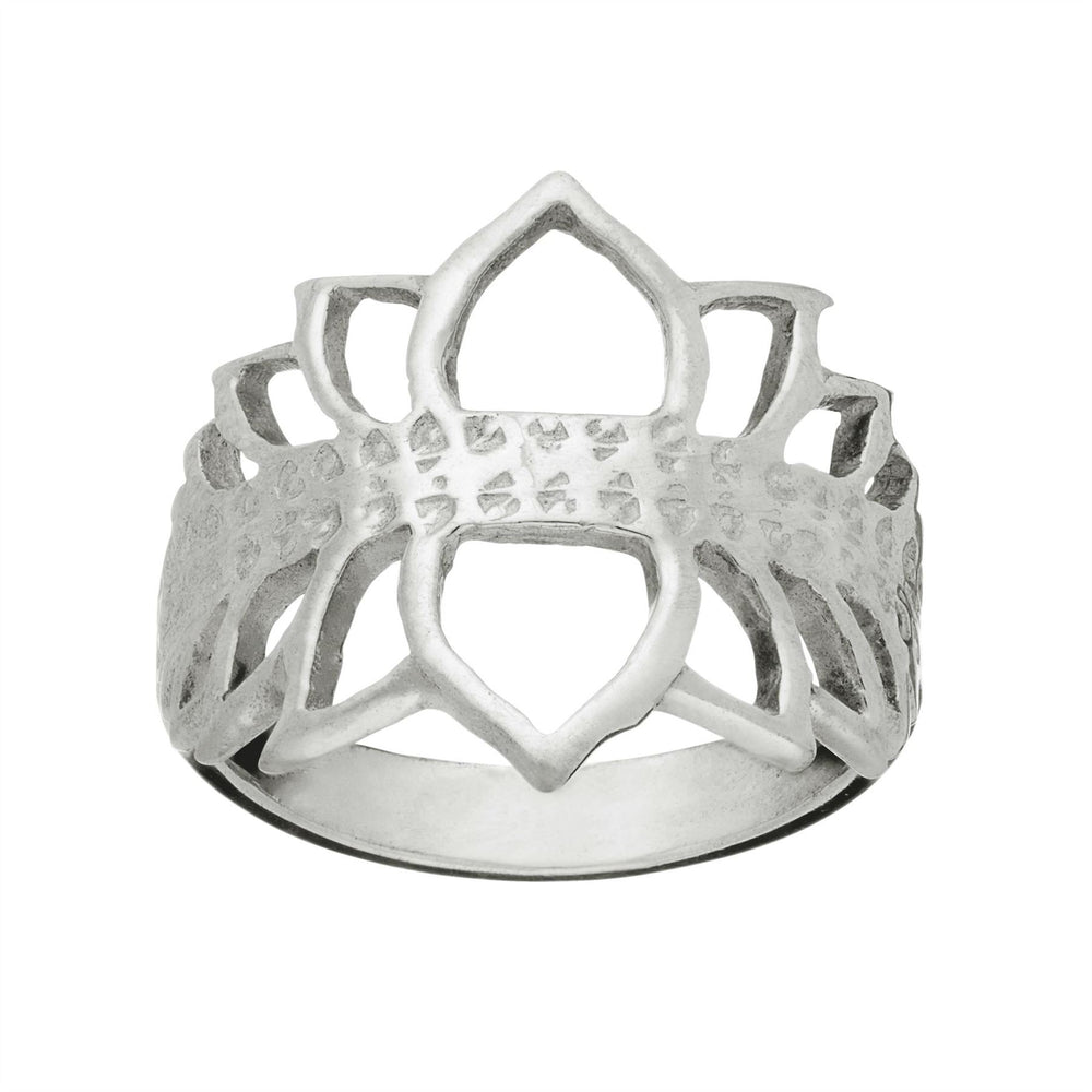 
                  
                    Sterling Silver Open Lotus Flower Petal Ring Yoga Spiritual Design
                  
                