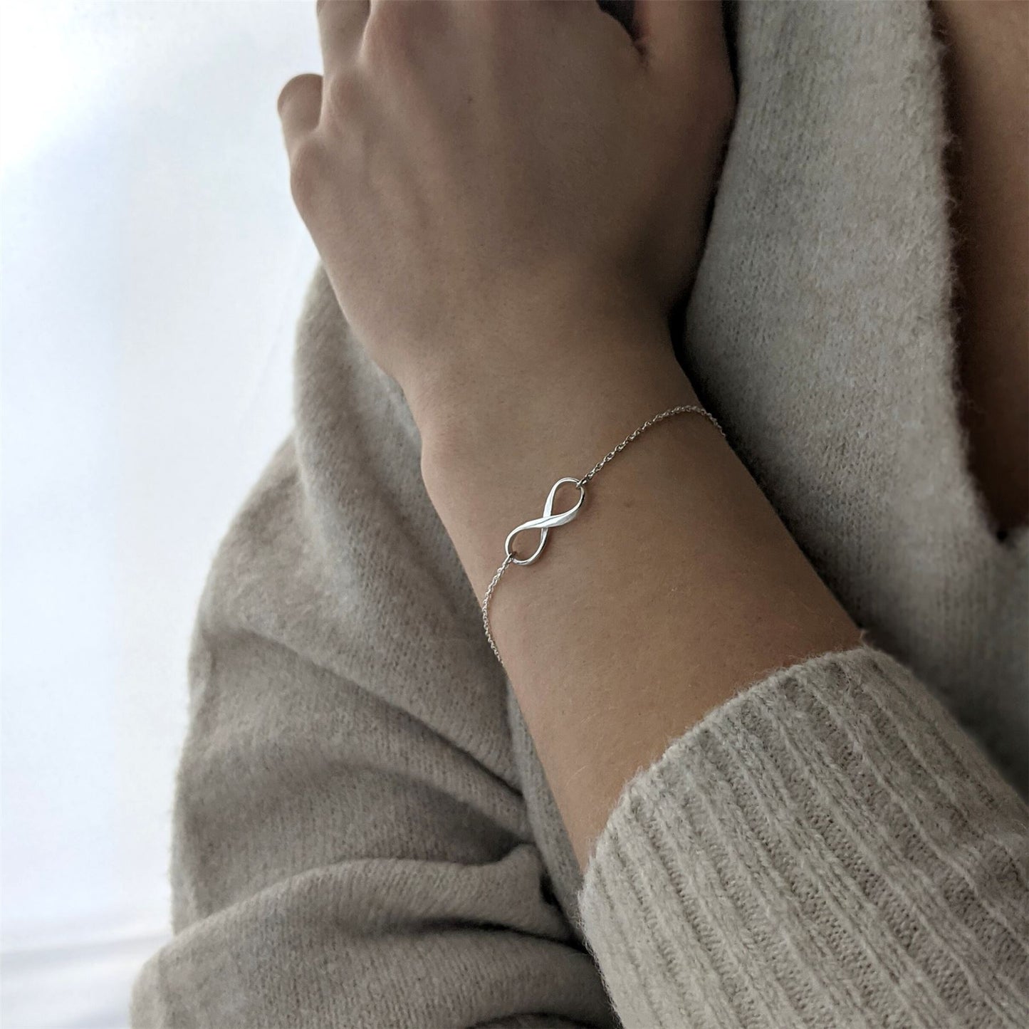 Sterling Silver Infinity Knot Chain Bracelet - Friendship Bracelets |  Silverly