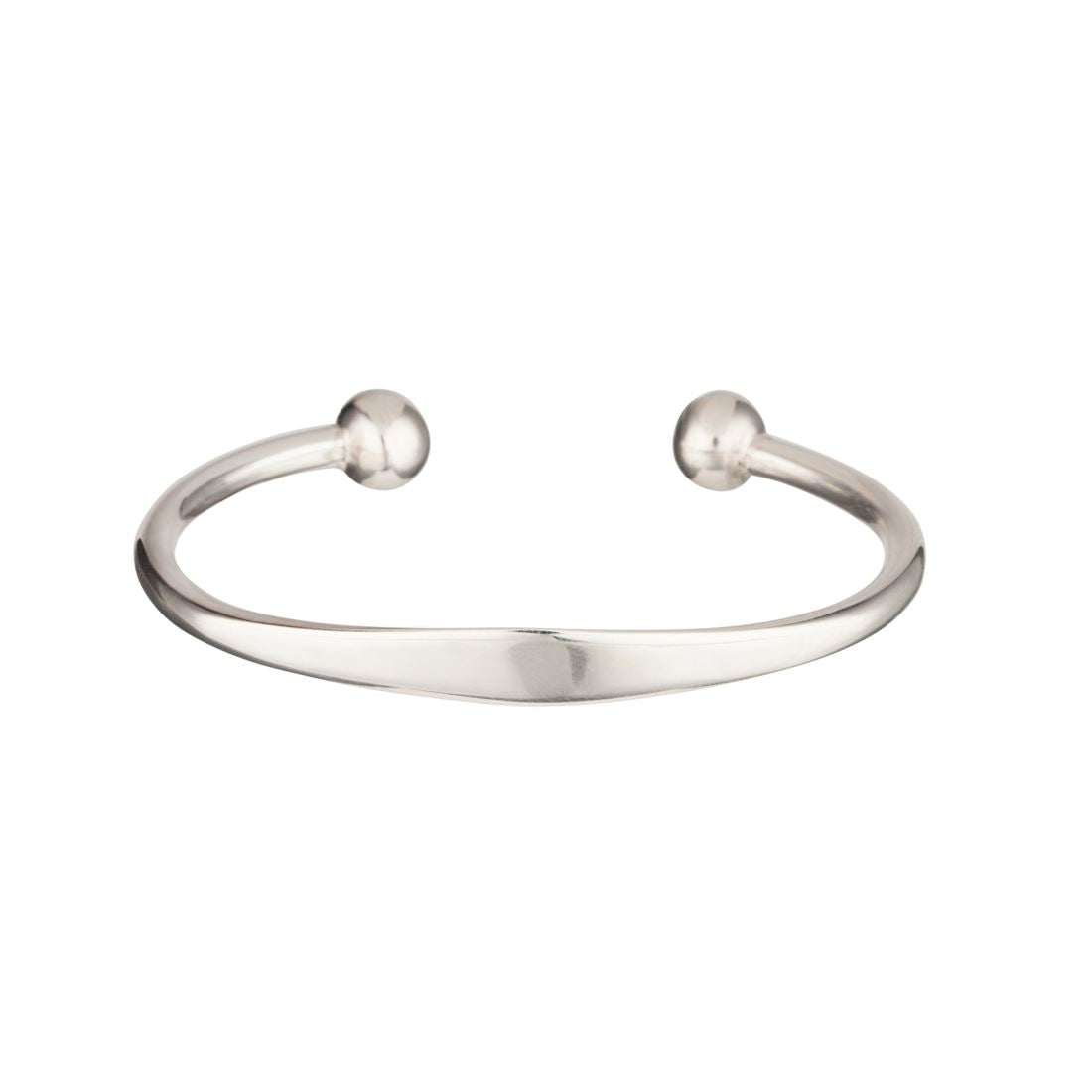 
                  
                    Sterling Silver Identity Torque Bangle Classic Polished Design
                  
                
