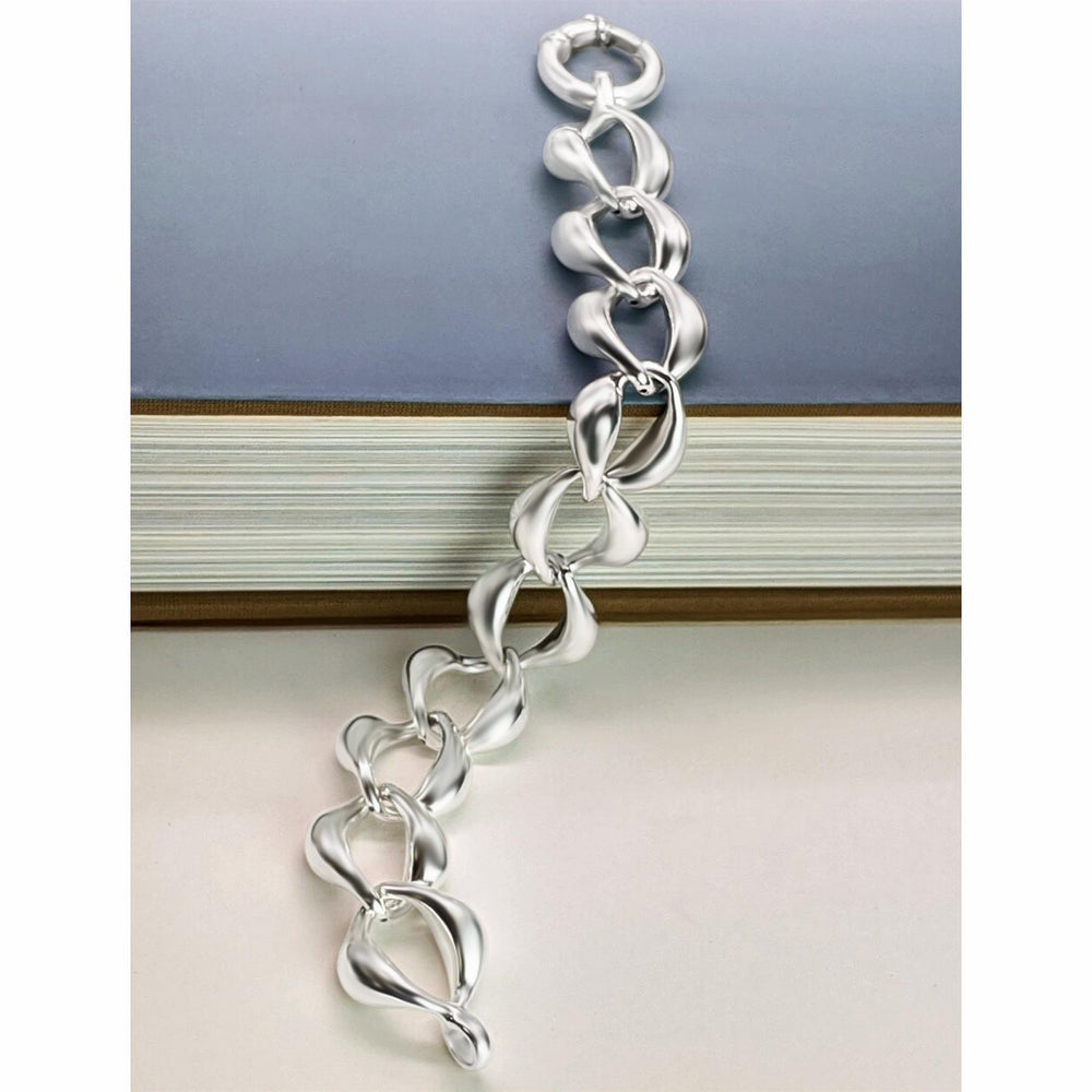 
                  
                    Sterling Silver Electroform Light Chunky Curb Chain Link Bracelet
                  
                