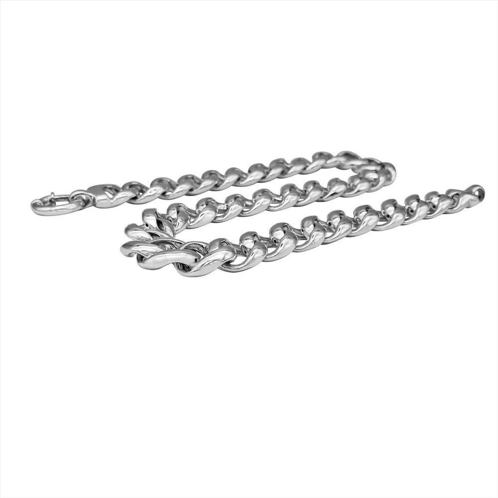 Sterling Silver Electroform Light Extra Chunky Curb Chain Necklace