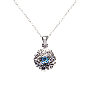 
                  
                    Sterling Silver Abalone Snowflake Earrings Necklace Jewellery Set
                  
                