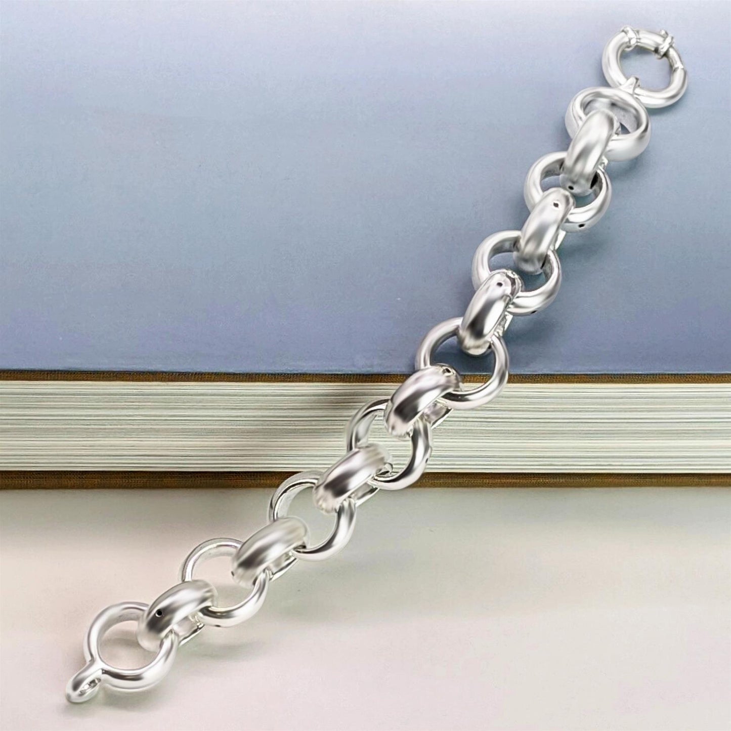 
                  
                    Sterling Silver Electroform Light Extra Chunky Rolo Chain Bracelet
                  
                