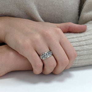 
                  
                    Sterling Silver Chunky Celtic Knot Braided Spinner Ring Fidget Design
                  
                