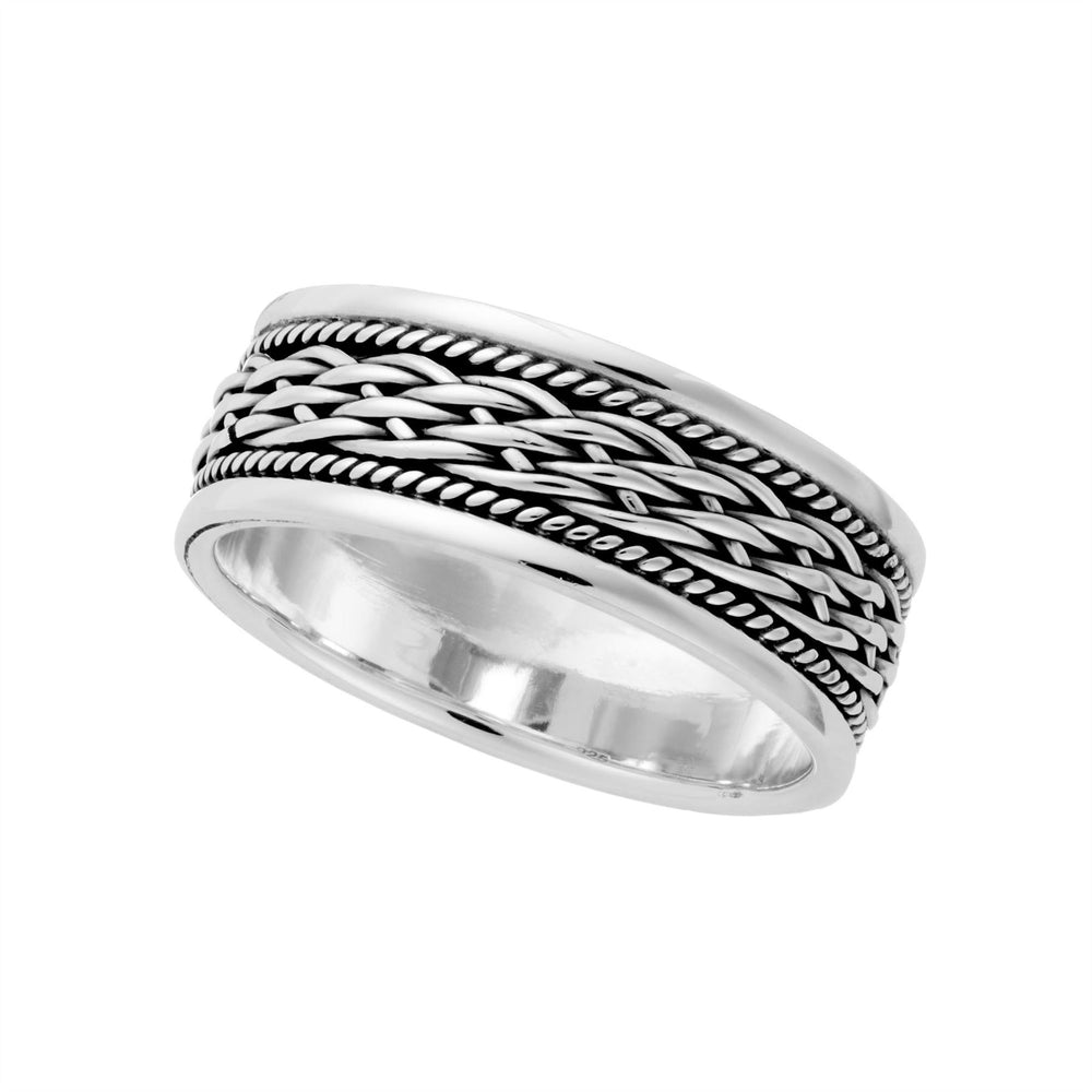 Sterling Silver Celtic Knot Ring Braided Engagement Wedding Band