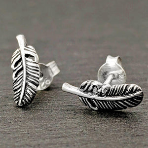 
                  
                    Sterling Silver Small Feather Stud Earrings Leaf Shaped Studs
                  
                