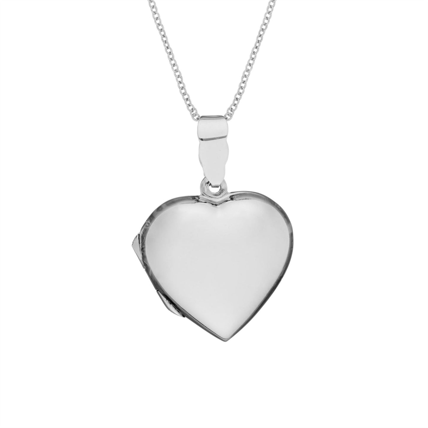 
                  
                    Sterling Silver Large Puffy Puffed Heart Locket Pendant Necklace
                  
                