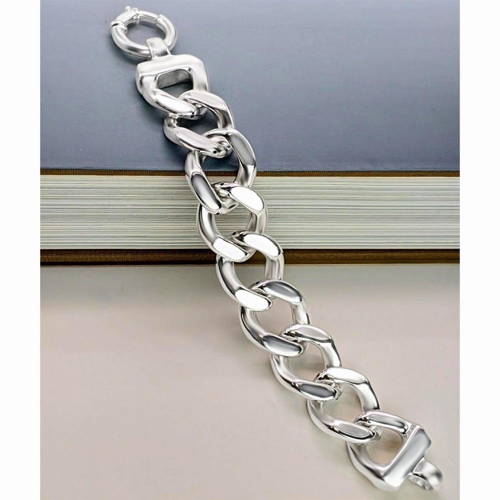 
                  
                    Sterling Silver Electroform Light Extra Chunky Cuban Chain Bracelet
                  
                