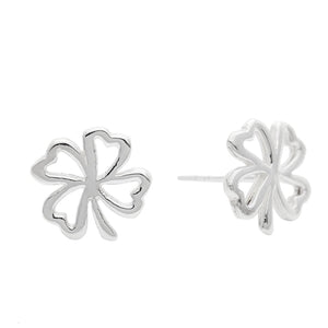 
                  
                    Sterling Silver Lucky Four Leaf Clover Stud Earrings Celtic Studs
                  
                