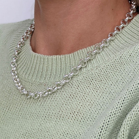 
                    
                      Sterling Silver Rolo Chain Necklace - Silverly
                    
                  
