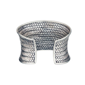 
                  
                    Karen Hill Tribe Silver Extra Wide Concave Woven Cuff Bangle
                  
                